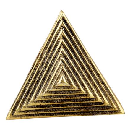 Triangular Pyramid Antique Golden Aluminium Cabinet Knob
